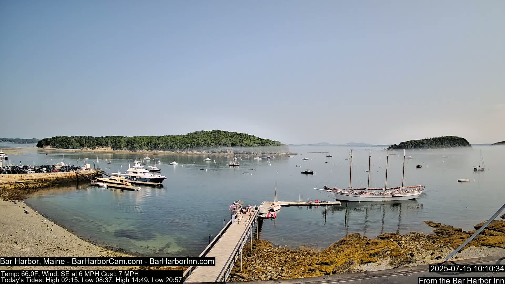 Bar Harbor North View Live Cam - Maine, USA