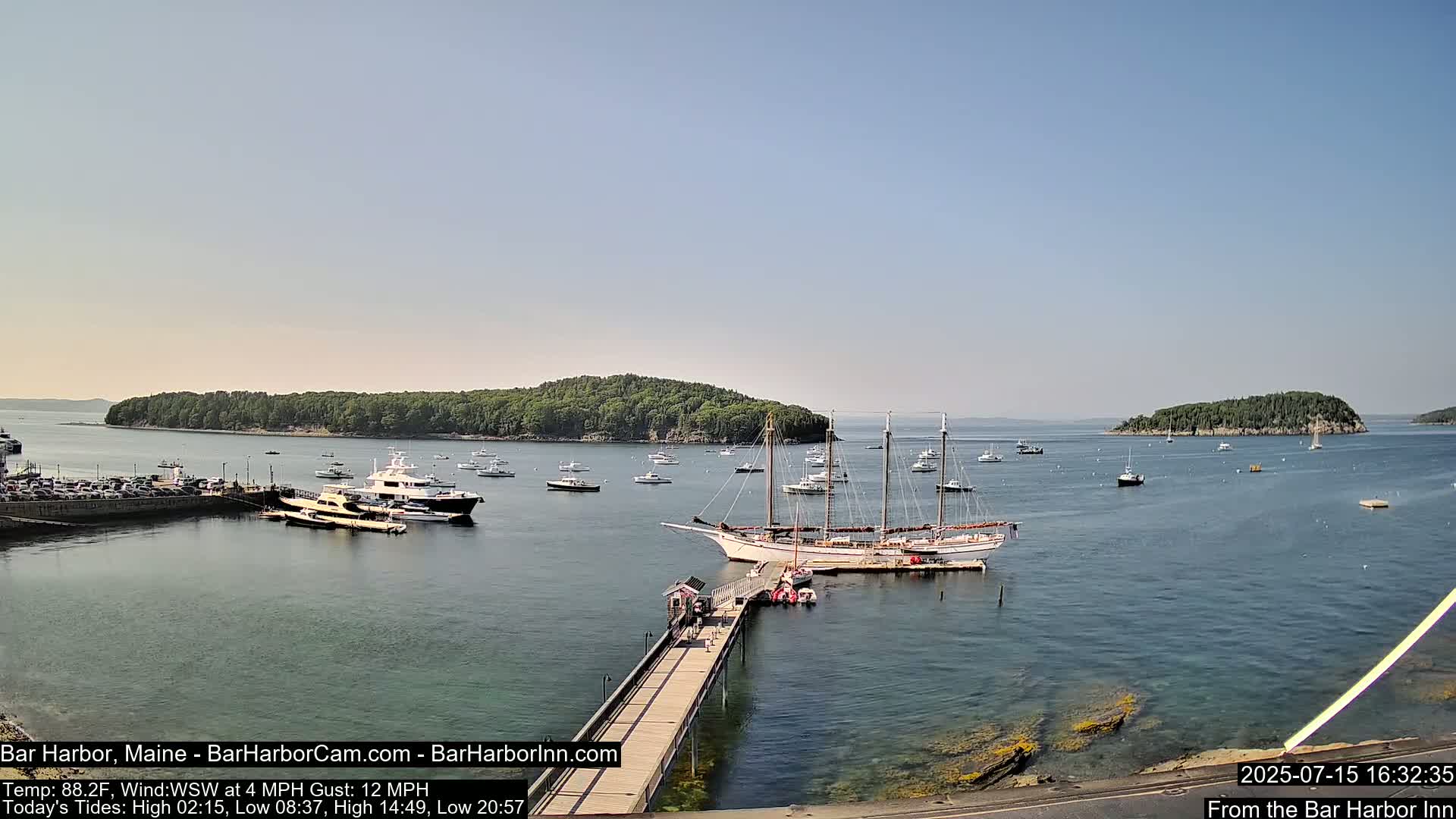 Bar Harbor North View Live Cam - Maine, USA