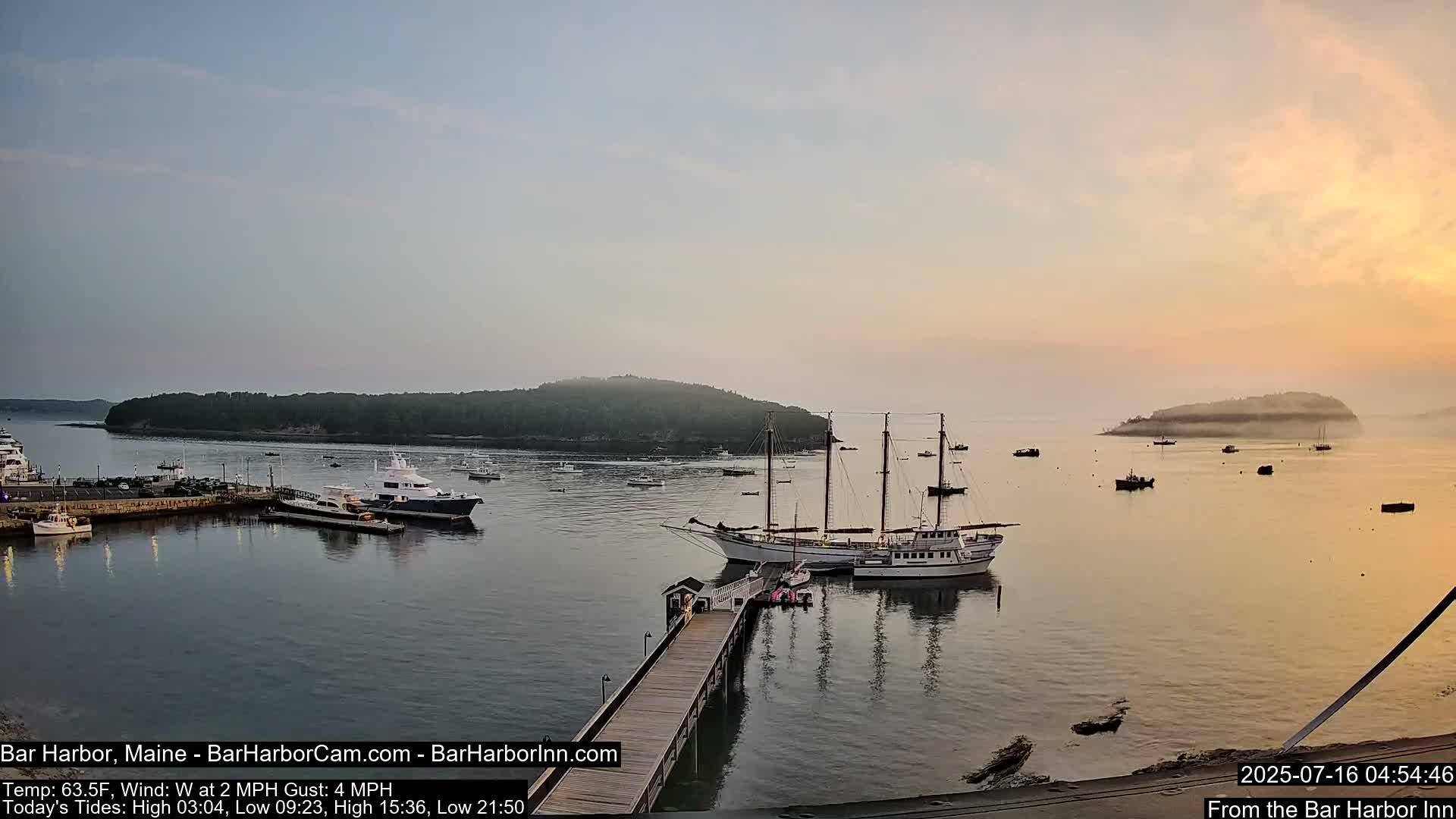 Bar Harbor North View Live Cam - Maine, USA