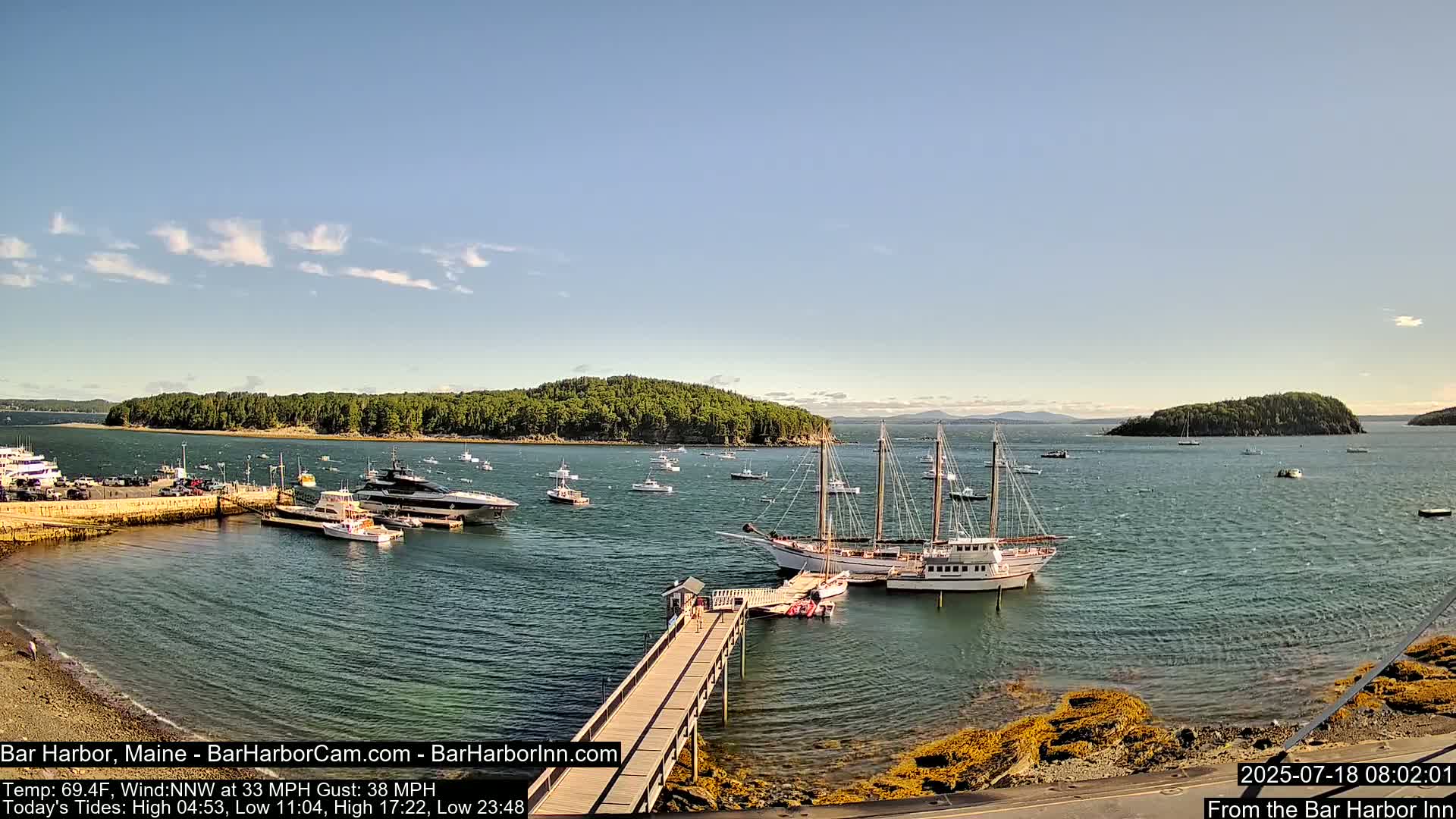 Bar Harbor North View Live Cam - Maine, USA