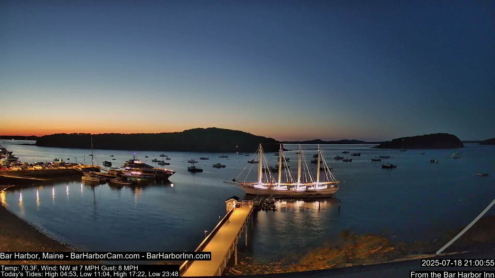 Bar Harbor North View Live Cam - Maine, USA