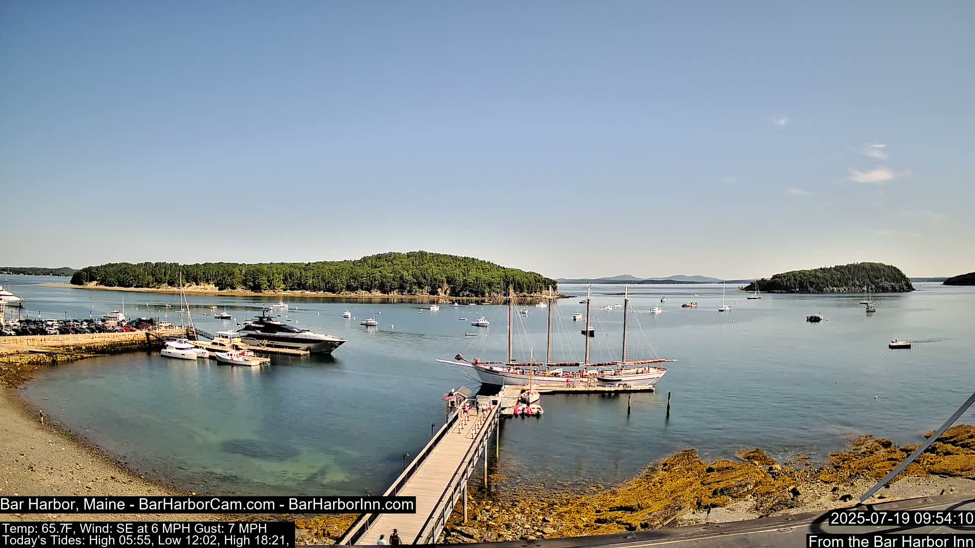 Bar Harbor North View Live Cam - Maine, USA