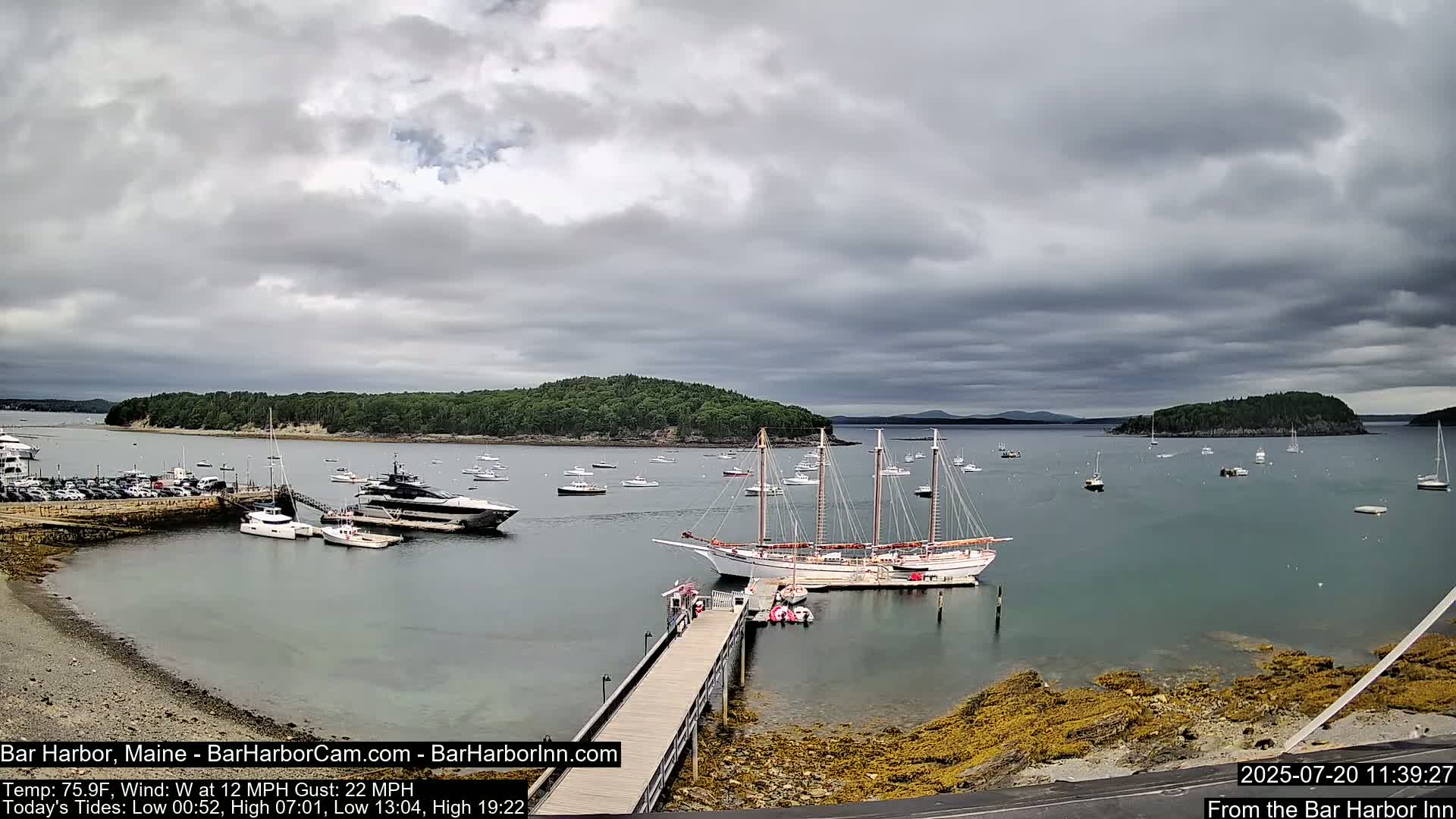 Bar Harbor North View Live Cam - Maine, USA