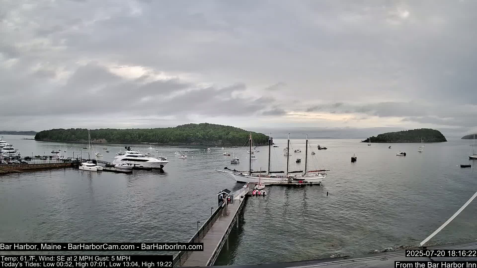 Bar Harbor North View Live Cam - Maine, USA