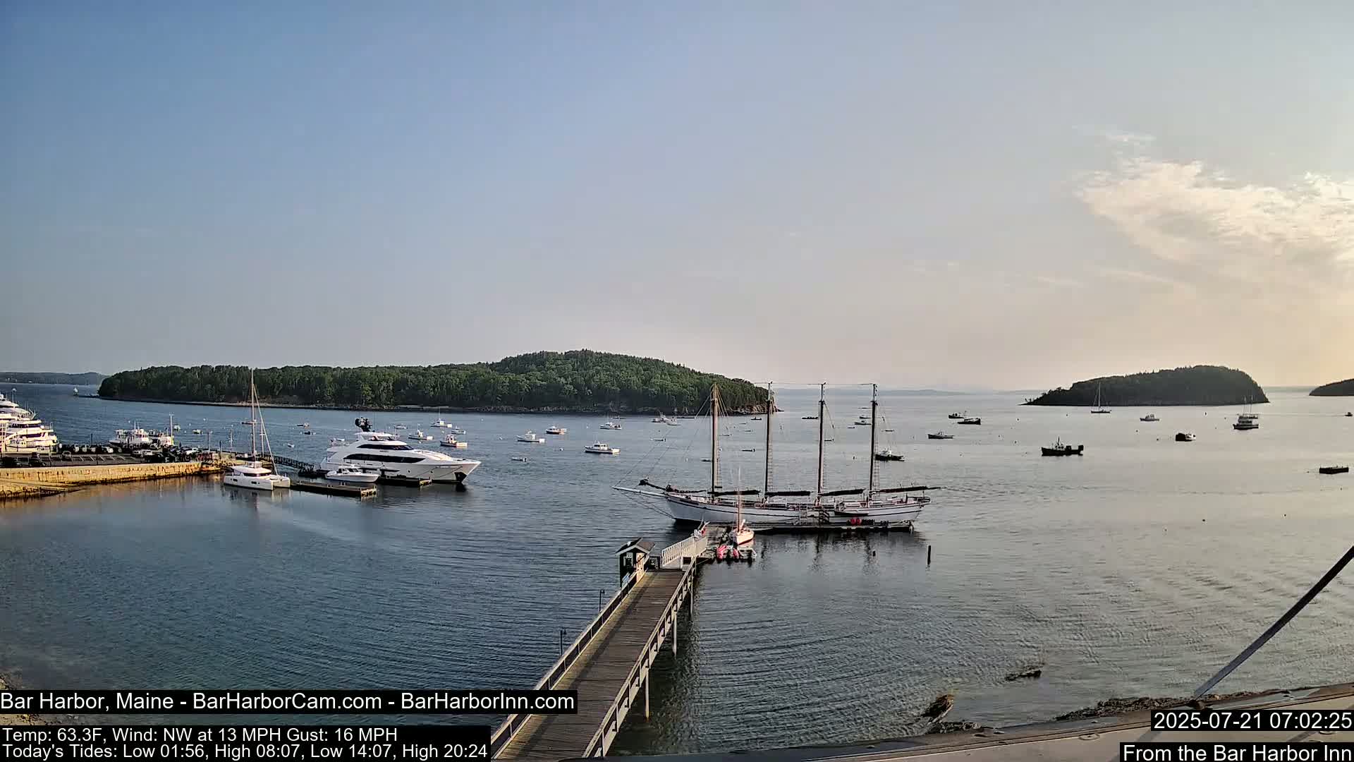 Bar Harbor North View Live Cam - Maine, USA
