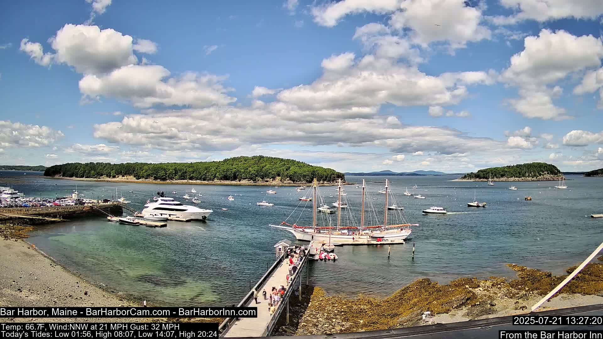 Bar Harbor North View Live Cam - Maine, USA