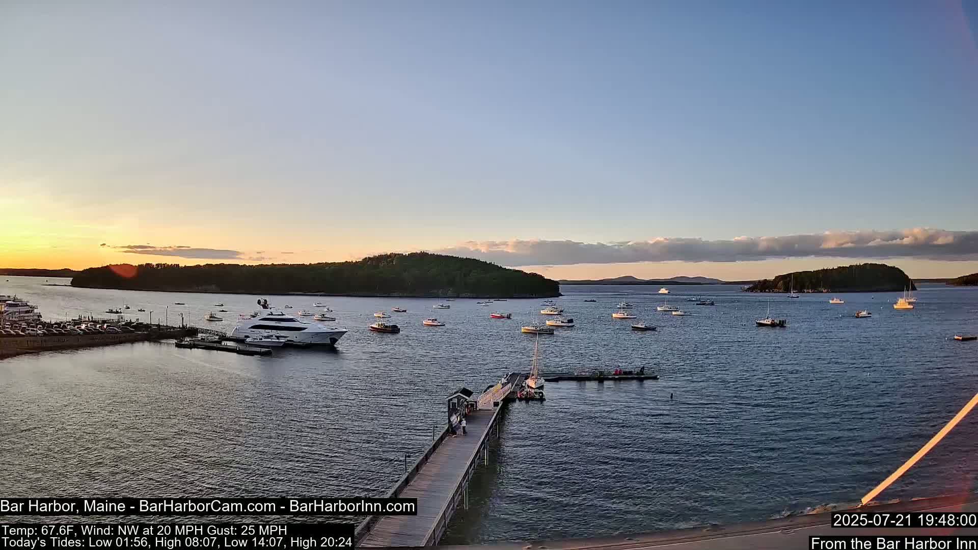 Bar Harbor North View Live Cam - Maine, USA