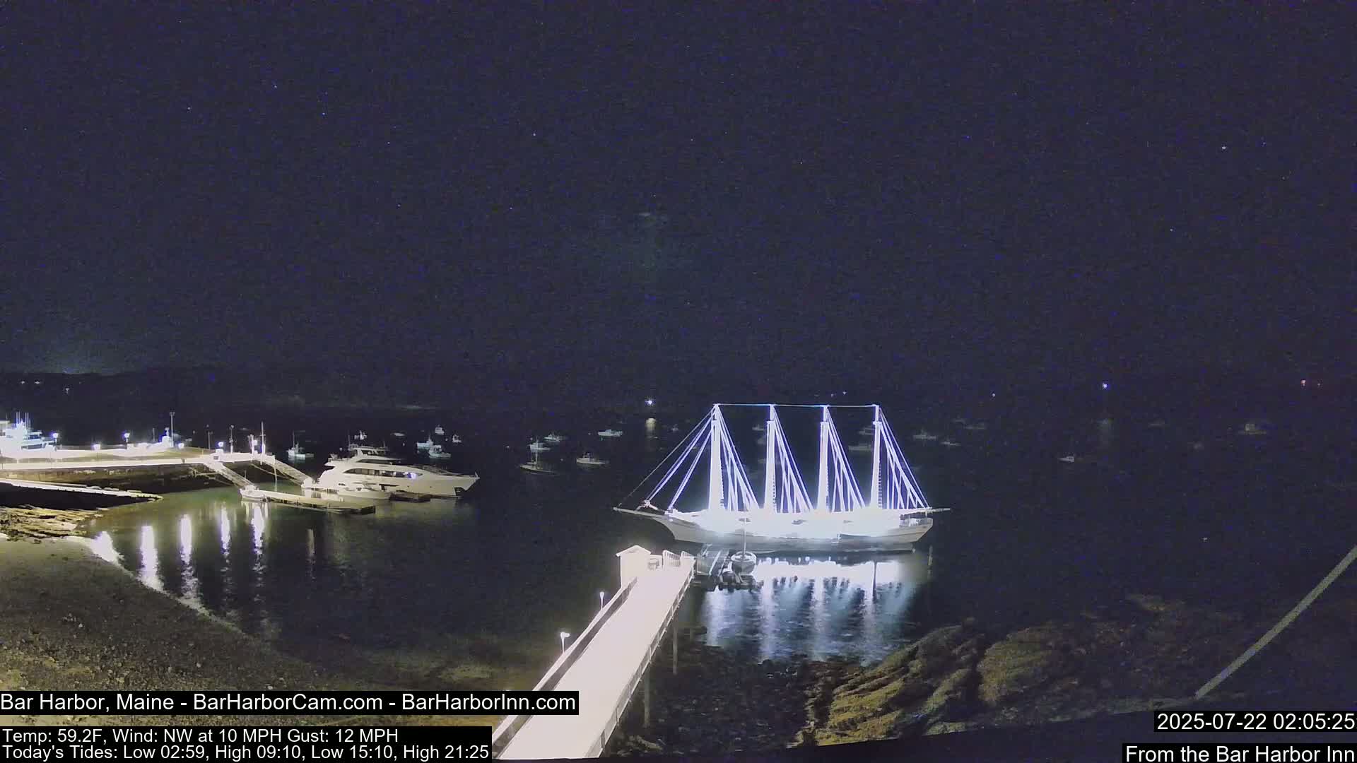 Bar Harbor North View Live Cam - Maine, USA