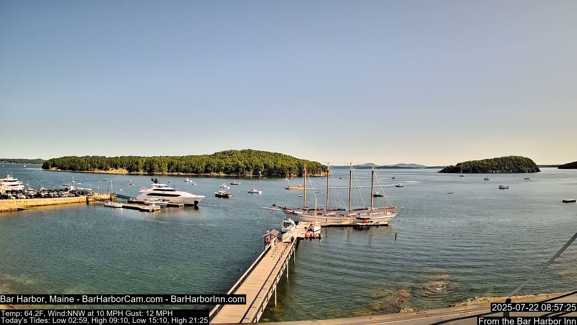 Bar Harbor North View Live Cam - Maine, USA