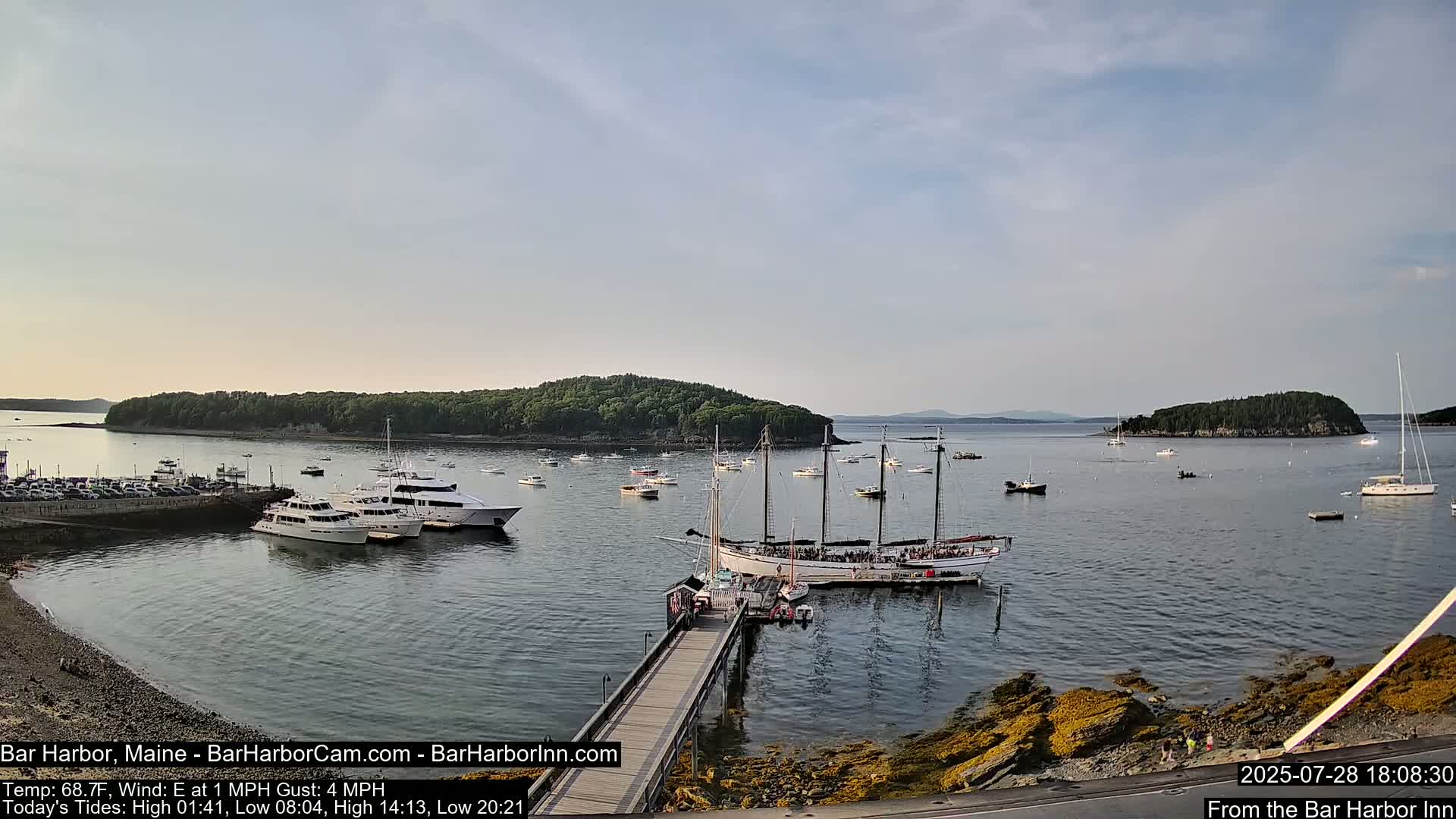 Bar Harbor North View Live Cam - Maine, USA
