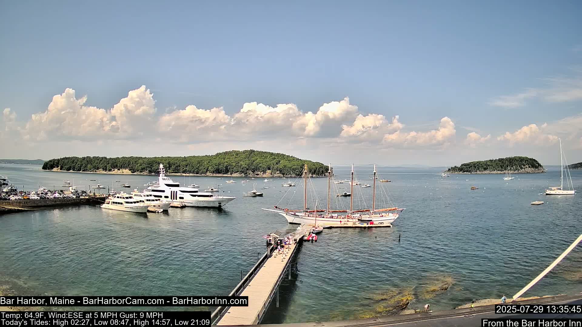 Bar Harbor North View Live Cam - Maine, USA