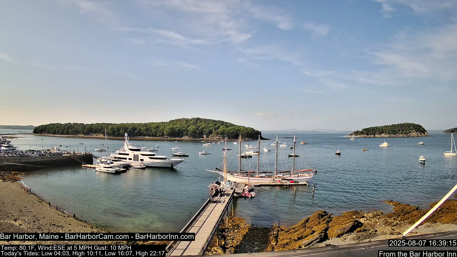 Bar Harbor North View Live Cam - Maine, USA