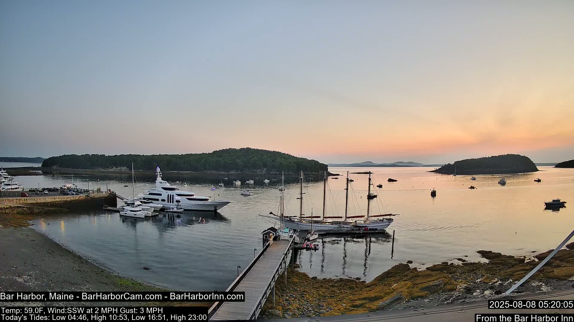Bar Harbor North View Live Cam - Maine, USA