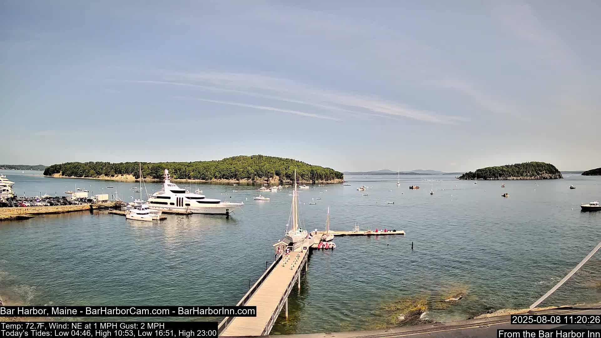 Bar Harbor North View Live Cam - Maine, USA