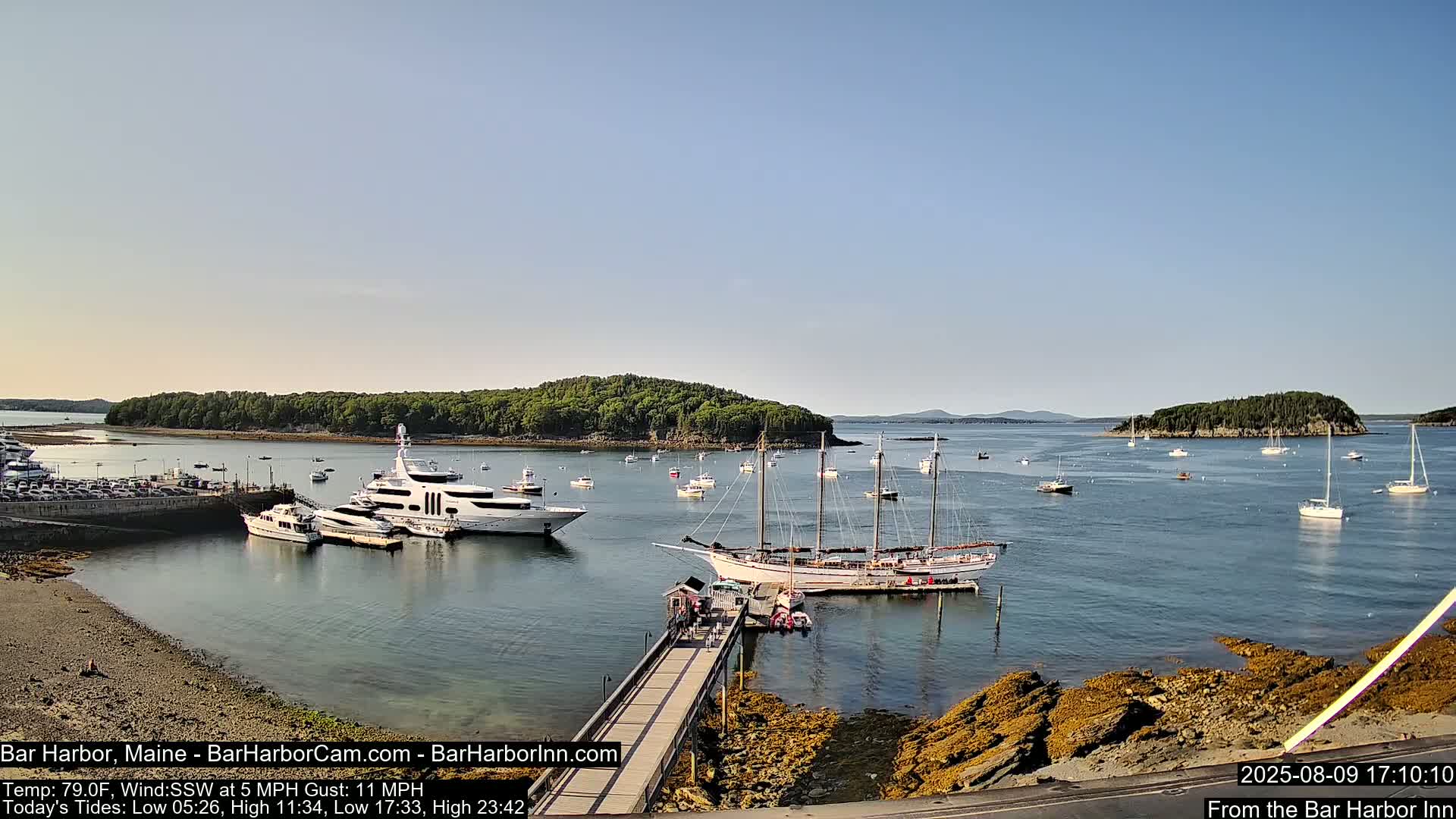 Bar Harbor North View Live Cam - Maine, USA