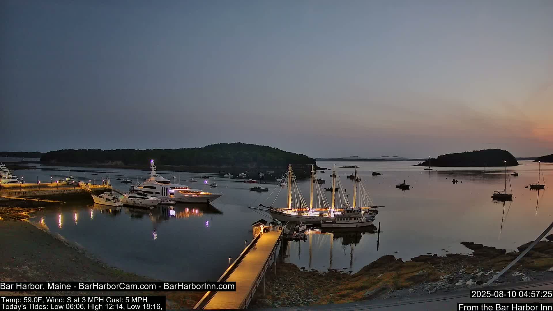Bar Harbor North View Live Cam - Maine, USA
