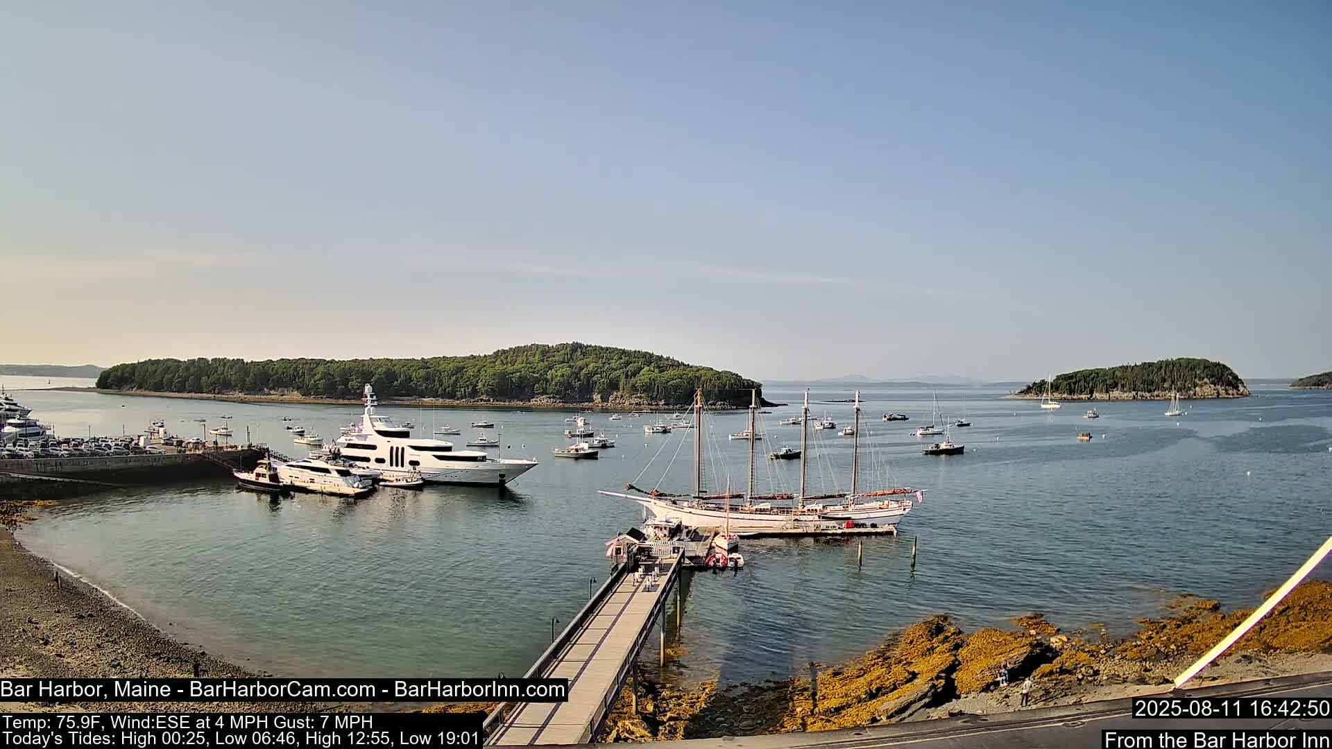 Bar Harbor North View Live Cam - Maine, USA