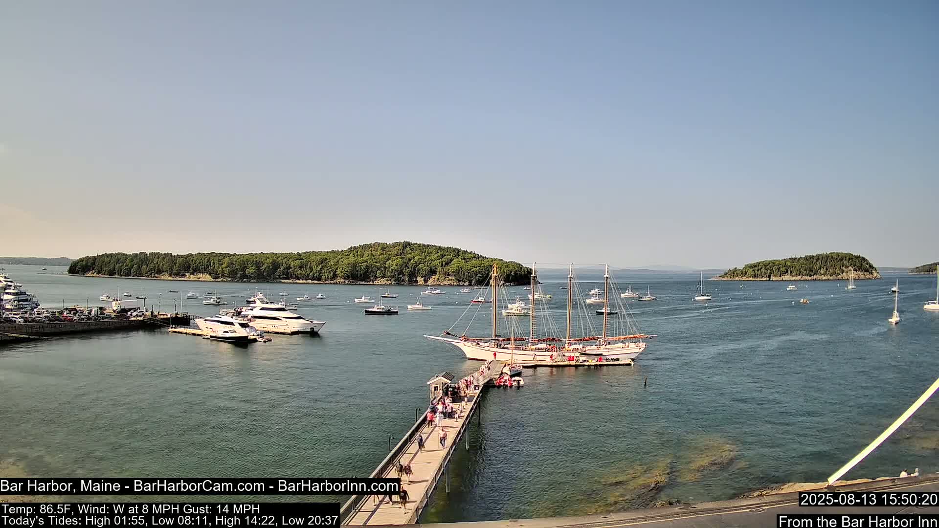 Bar Harbor North View Live Cam - Maine, USA