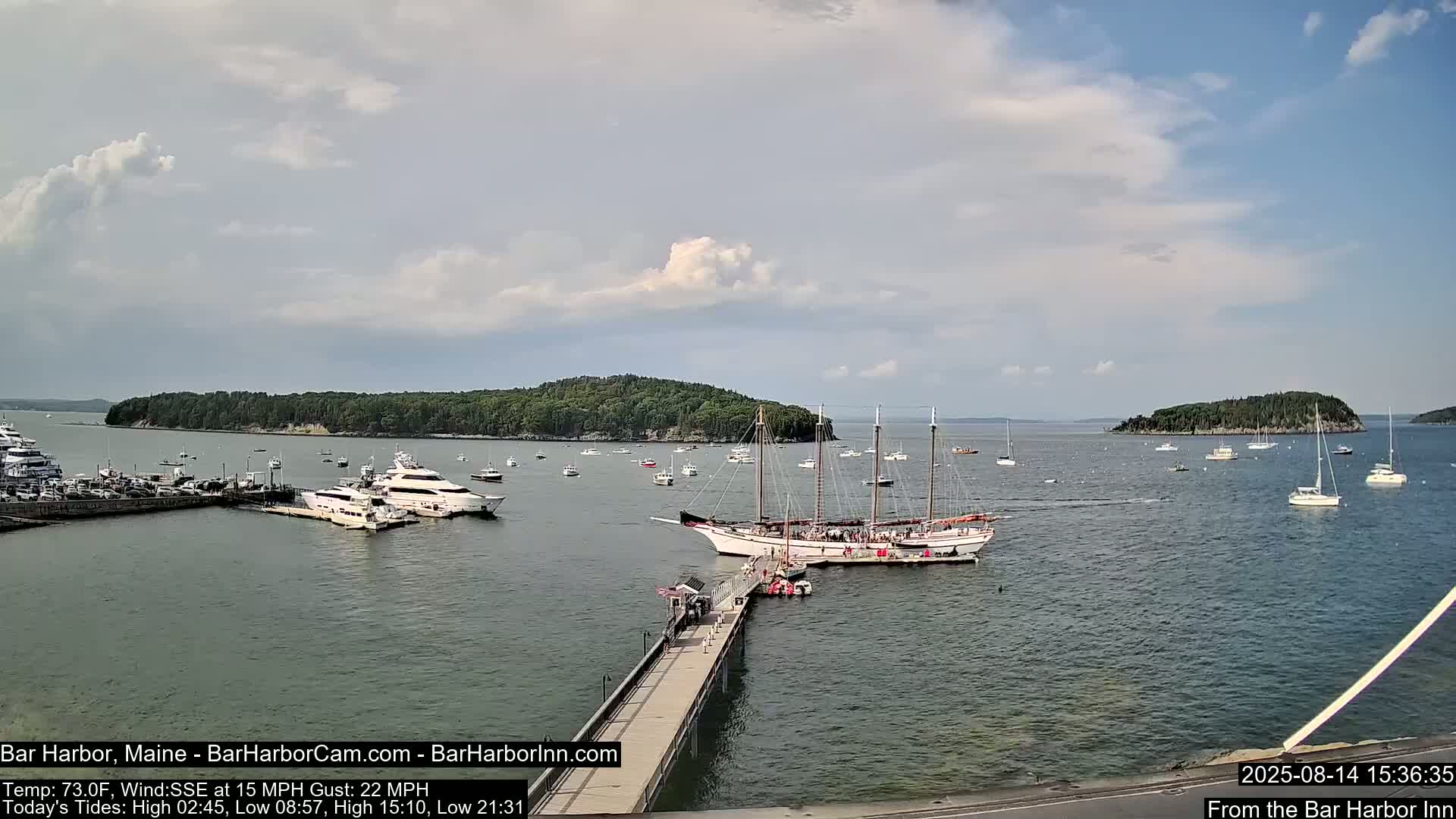 Bar Harbor North View Live Cam - Maine, USA