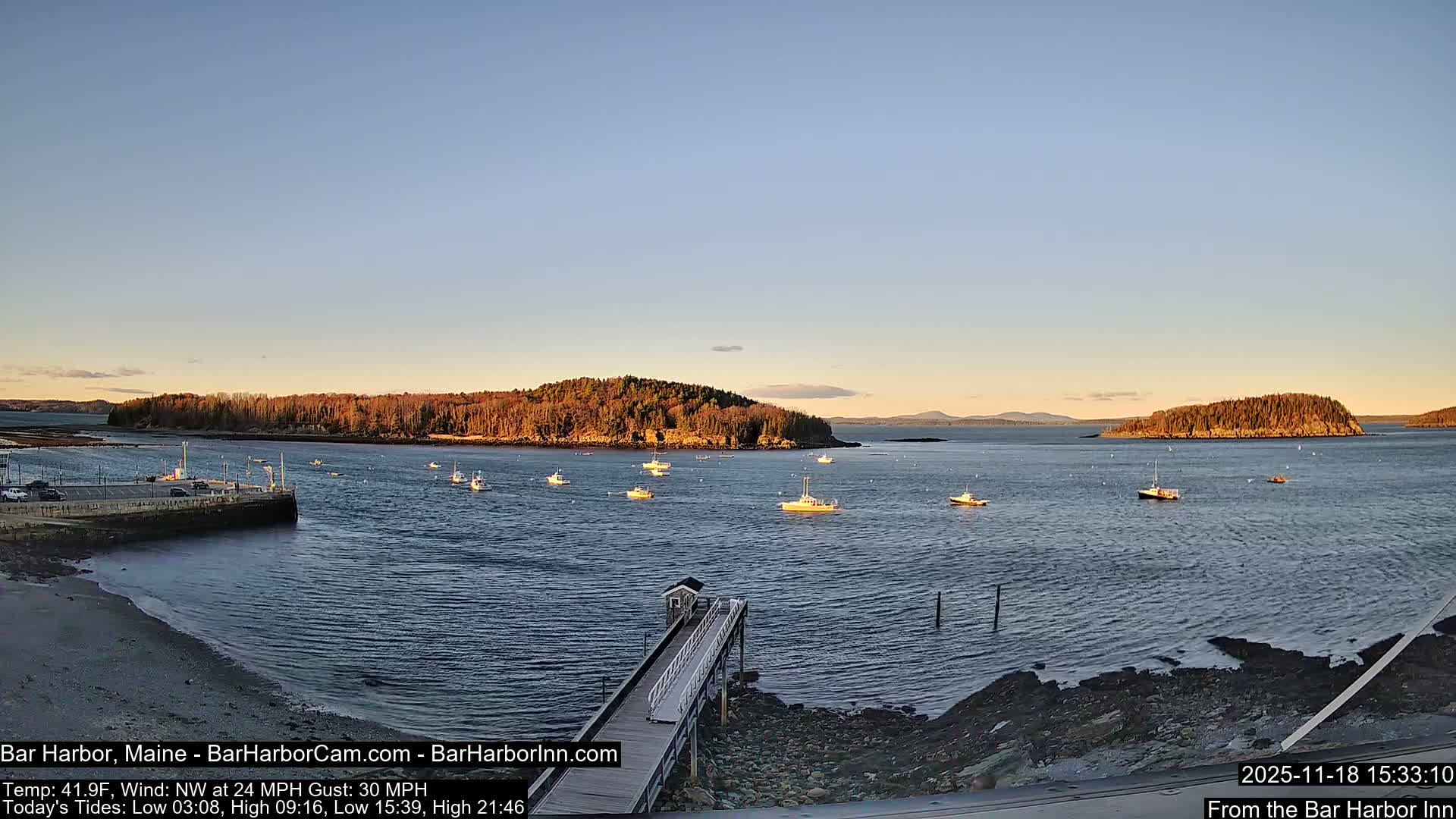Bar Harbor North View Live Cam - Maine, USA