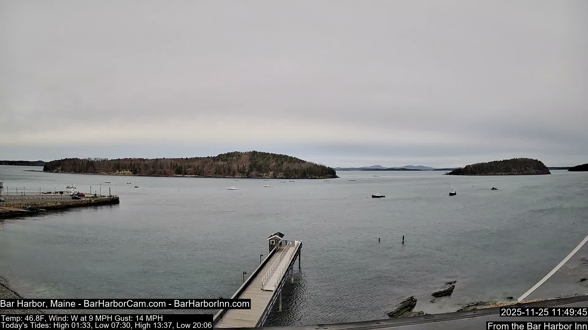 Bar Harbor North View Live Cam - Maine, USA