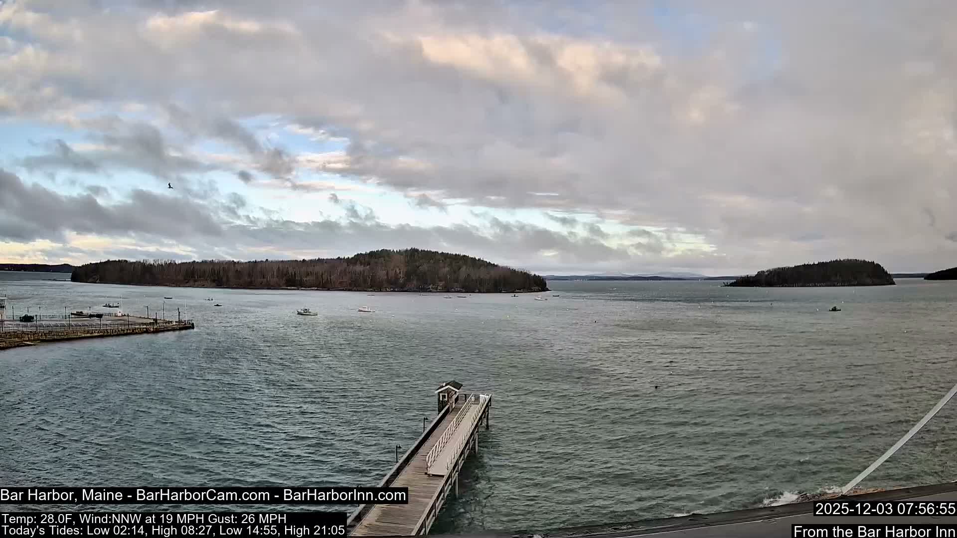 Bar Harbor North View Live Cam - Maine, USA