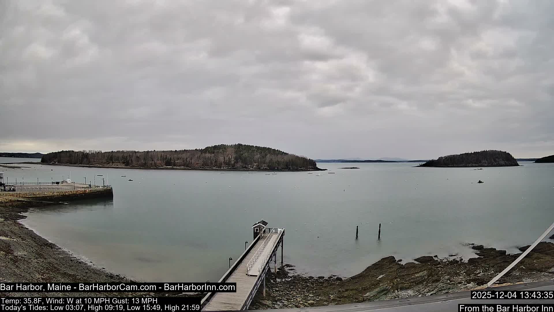 Bar Harbor North View Live Cam - Maine, USA