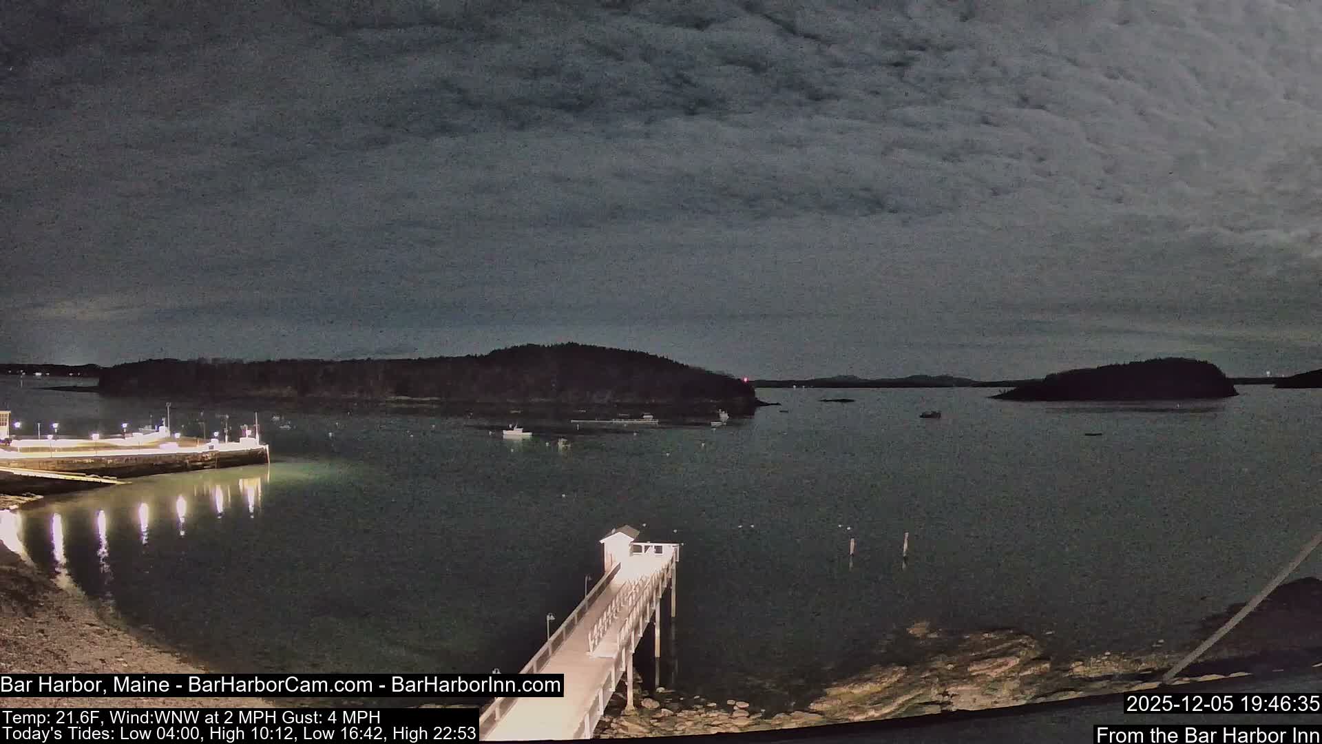 Bar Harbor North View Live Cam - Maine, USA