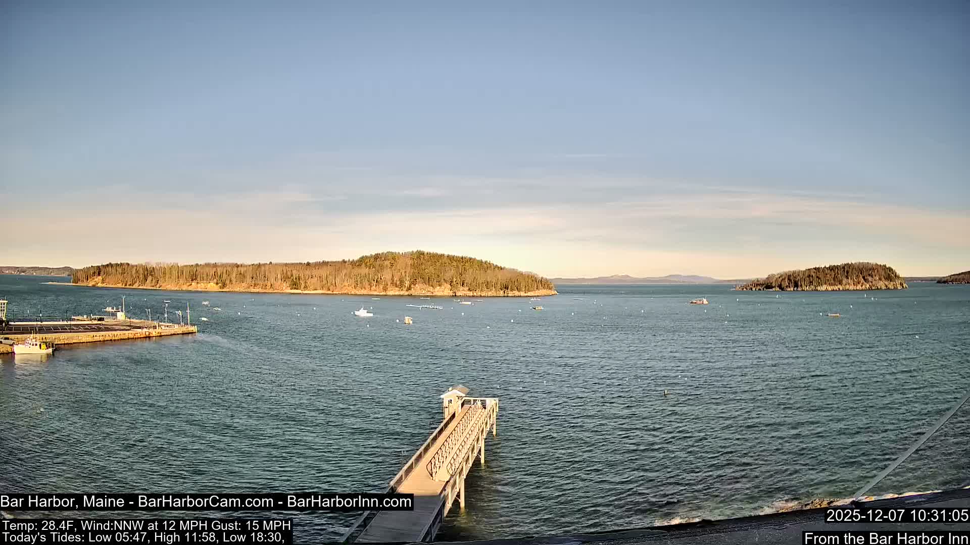 Bar Harbor North View Live Cam - Maine, USA