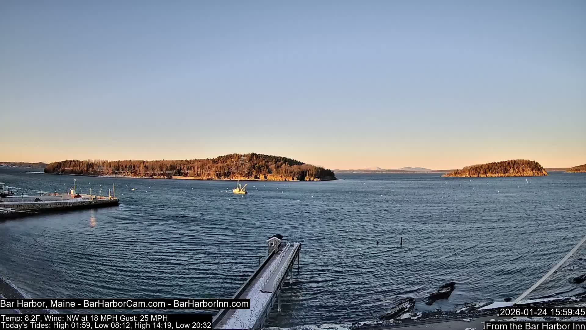Bar Harbor North View Live Cam - Maine, USA
