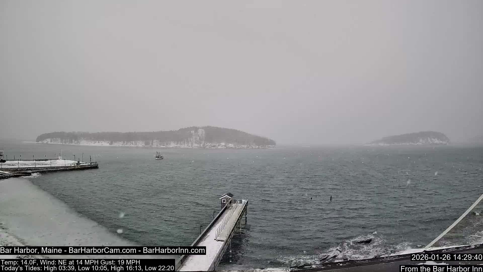 Bar Harbor North View Live Cam - Maine, USA