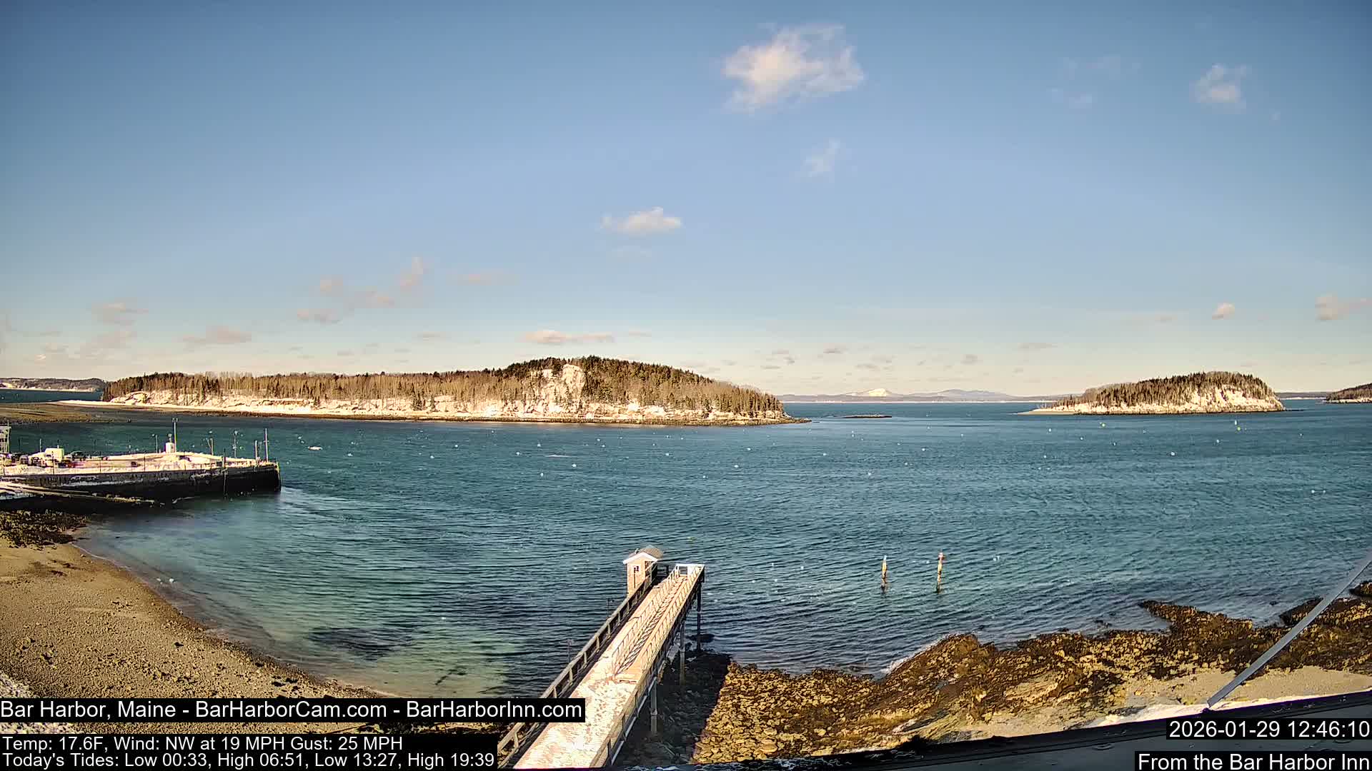 Bar Harbor North View Live Cam - Maine, USA