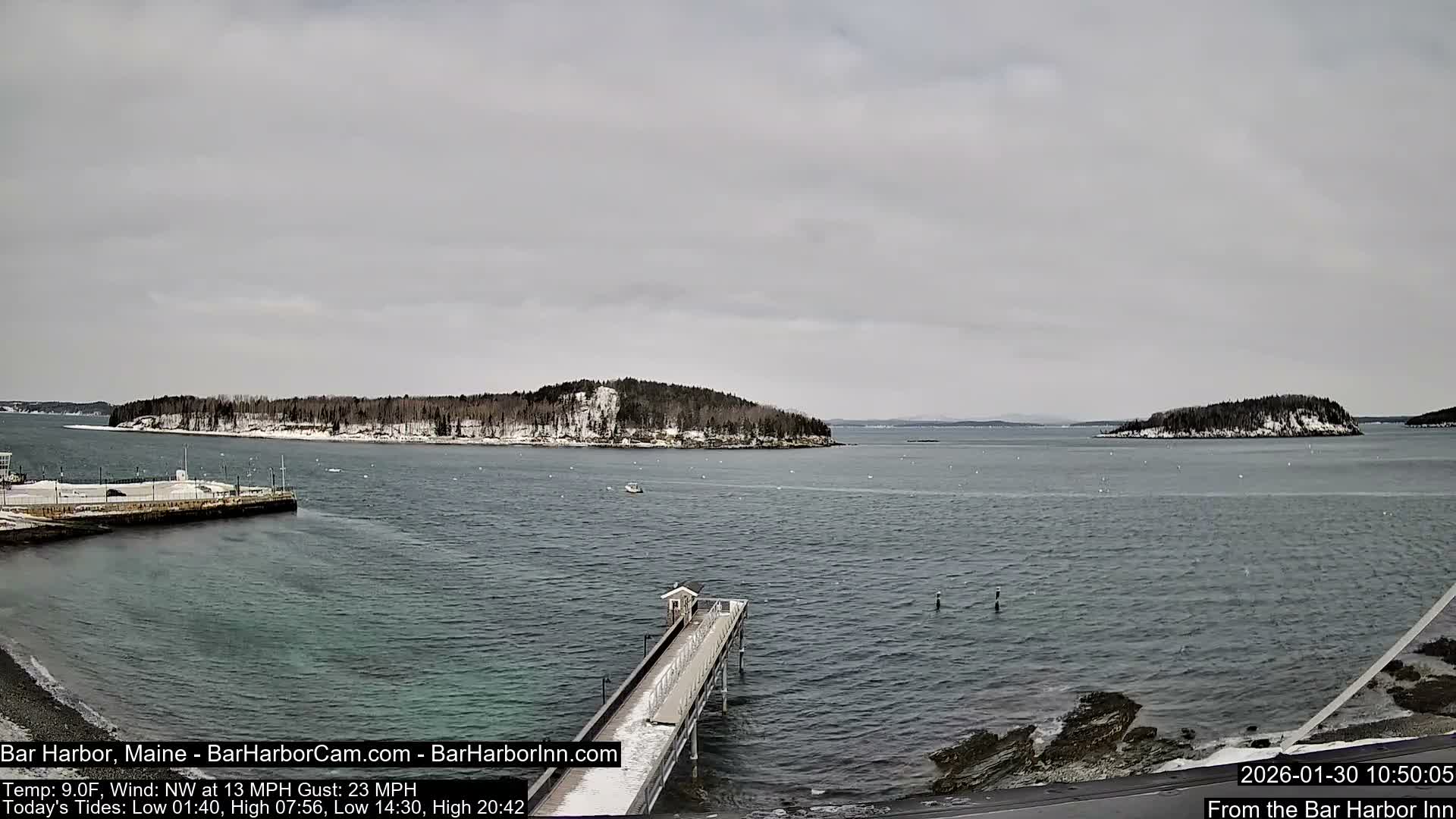 Bar Harbor North View Live Cam - Maine, USA