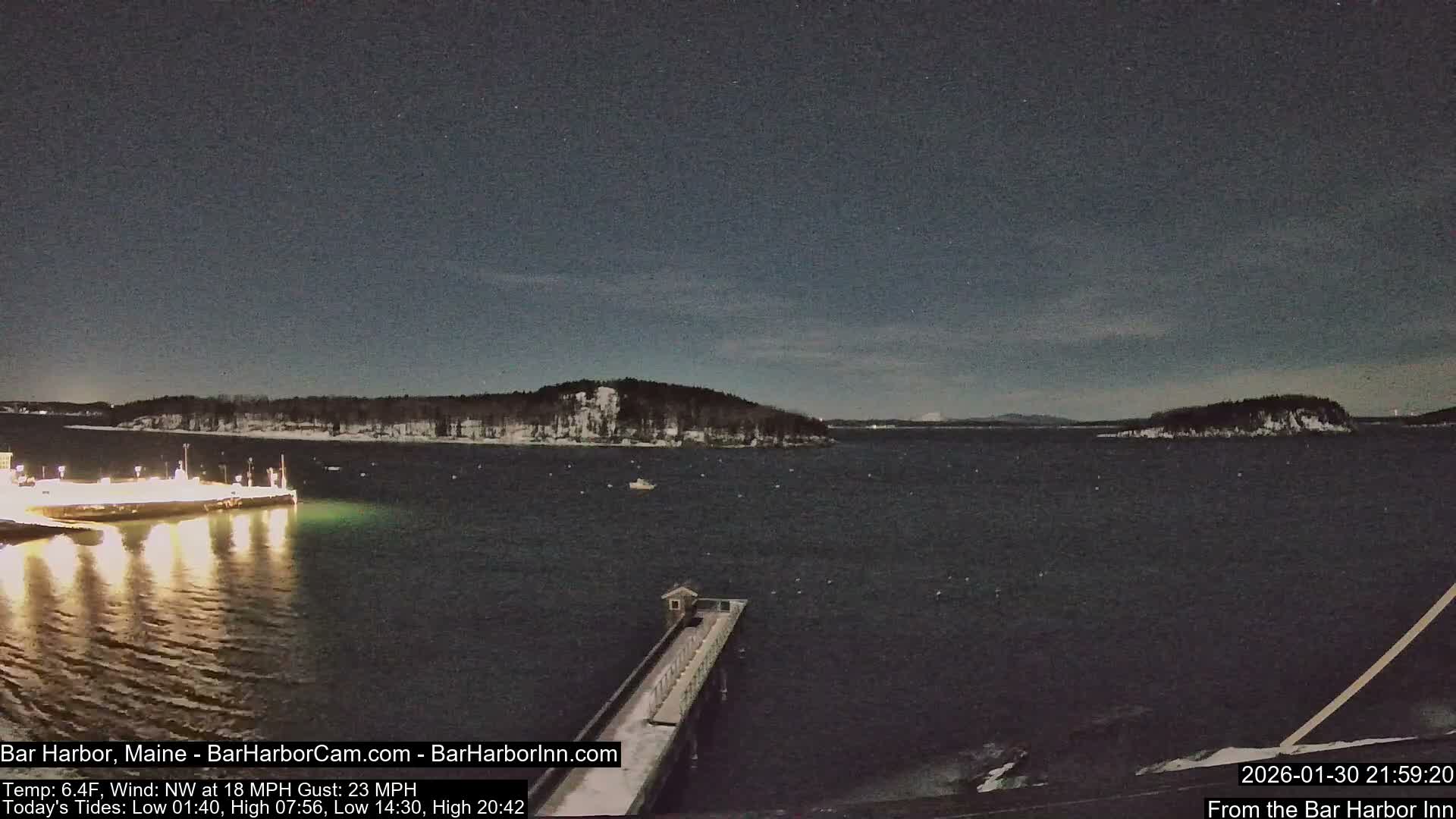 Bar Harbor North View Live Cam - Maine, USA