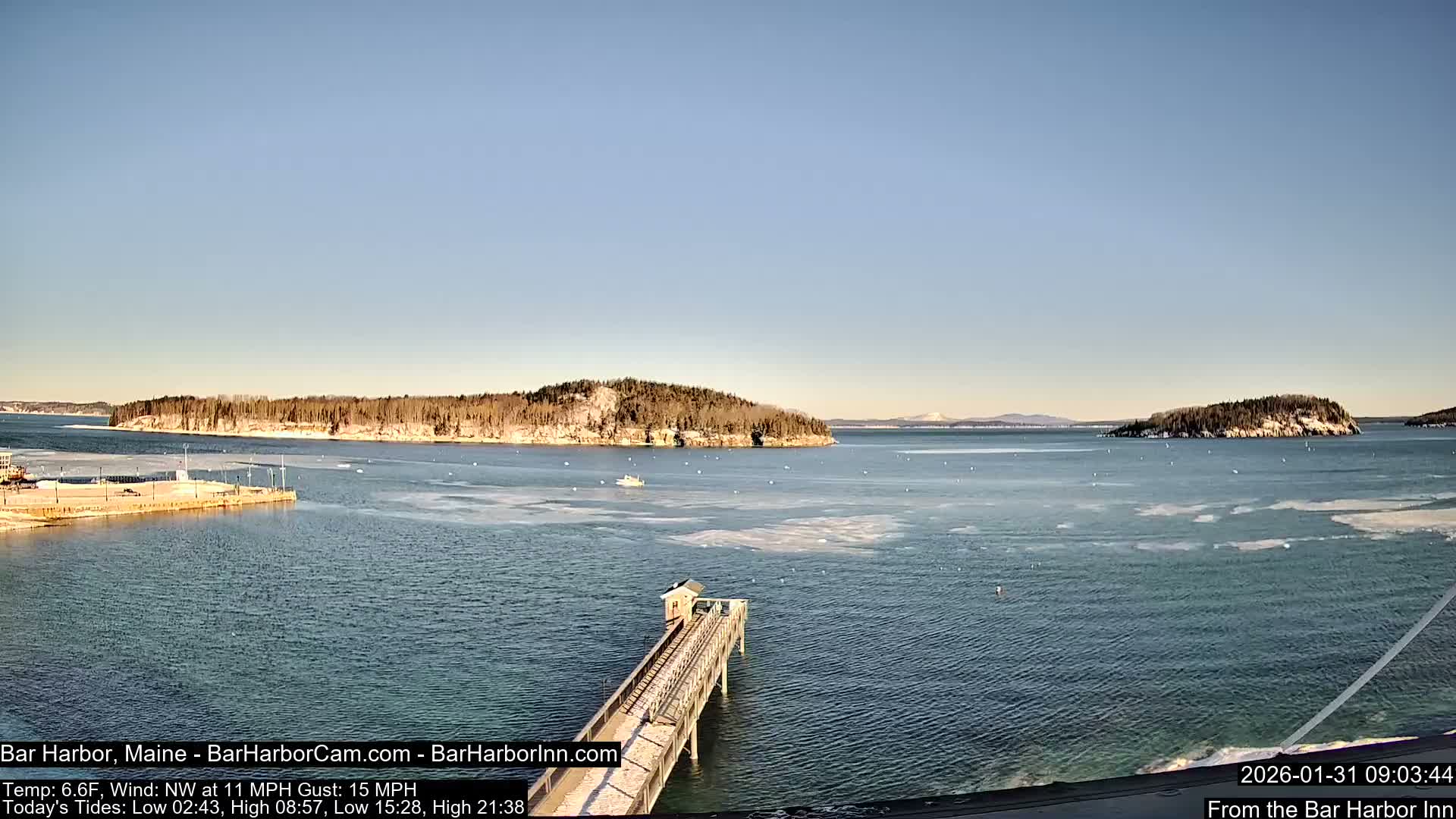 Bar Harbor North View Live Cam - Maine, USA