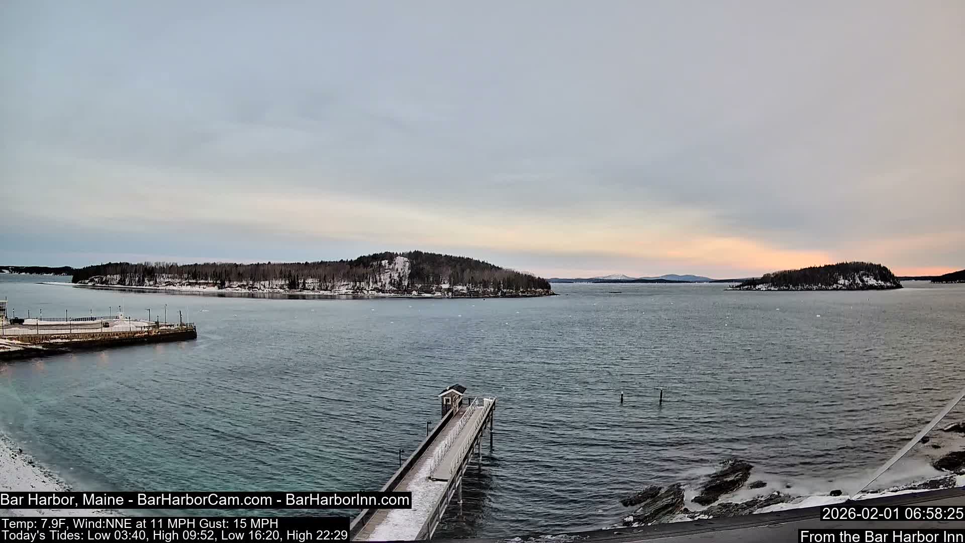 Bar Harbor North View Live Cam - Maine, USA