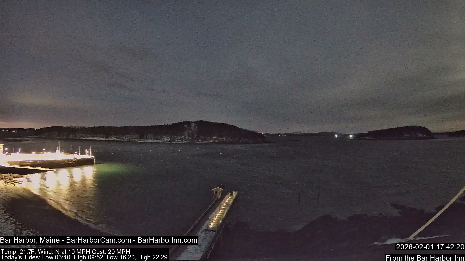 Bar Harbor North View Live Cam - Maine, USA