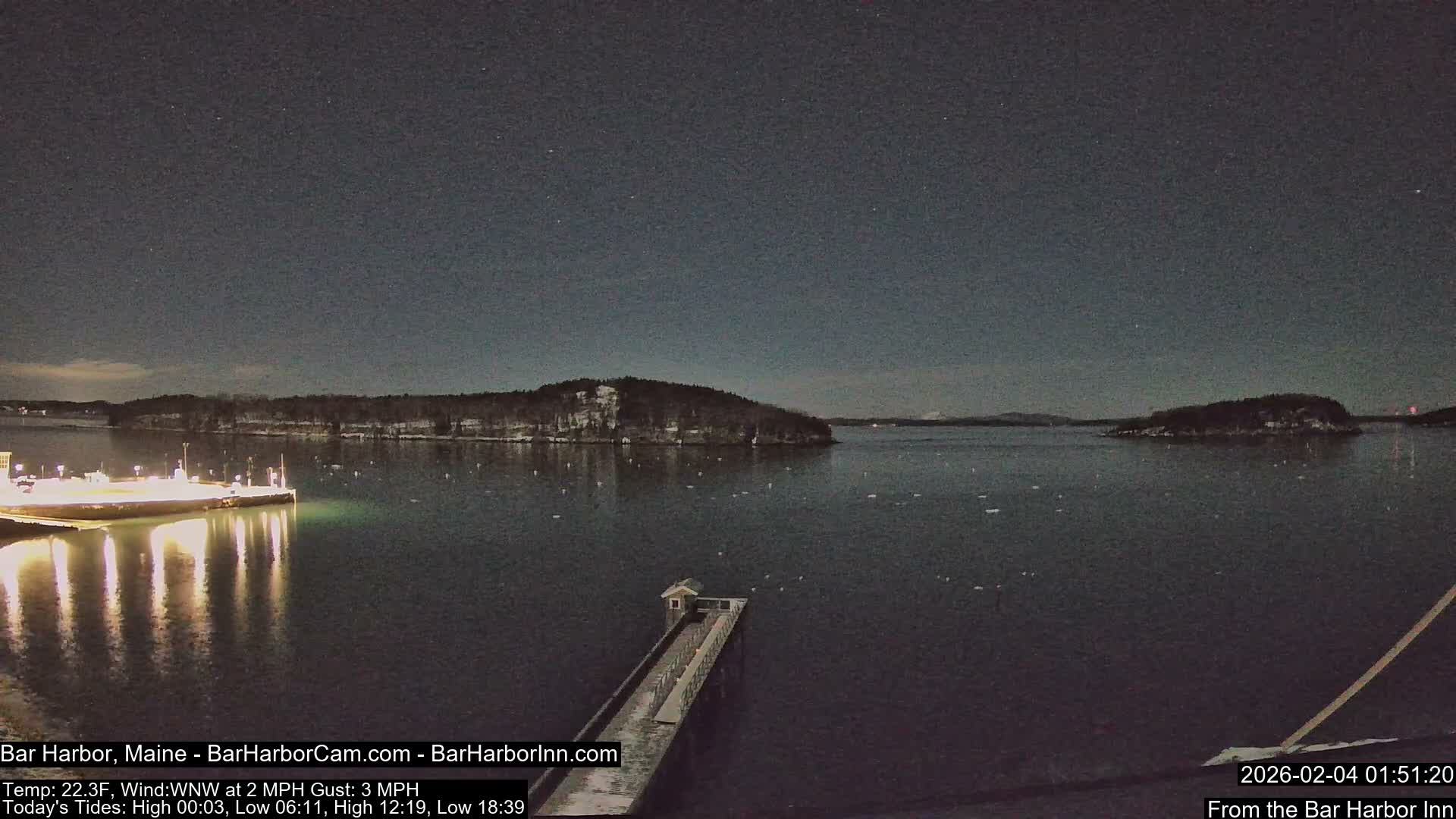 Bar Harbor North View Live Cam - Maine, USA