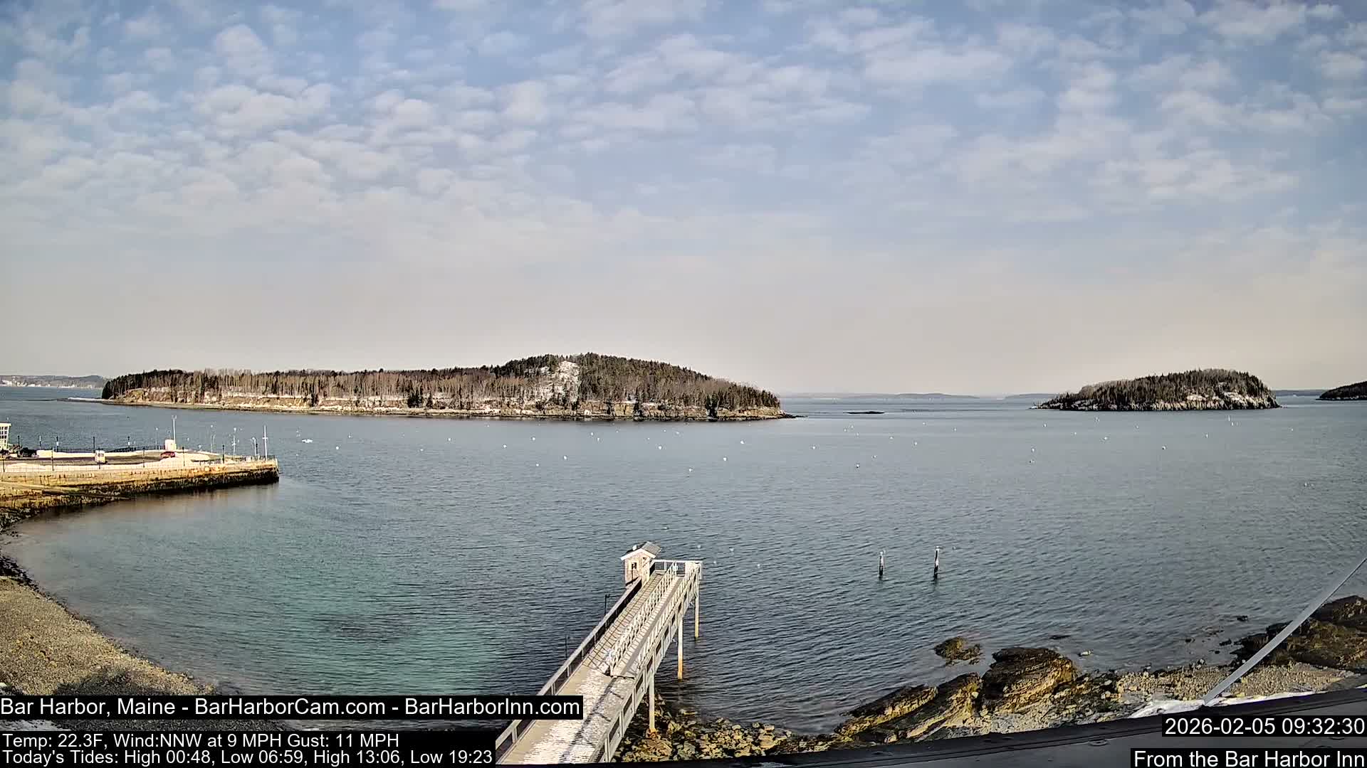 Bar Harbor North View Live Cam - Maine, USA