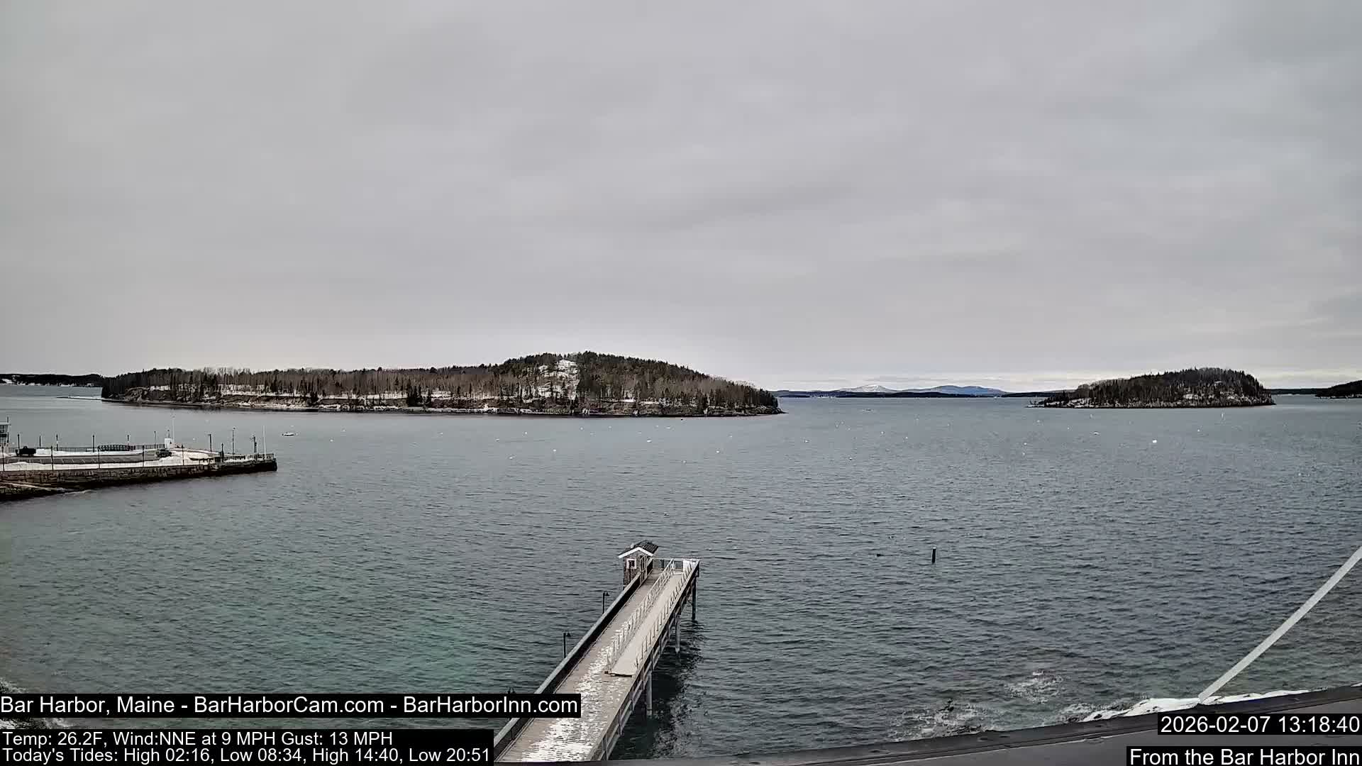 Bar Harbor North View Live Cam - Maine, USA