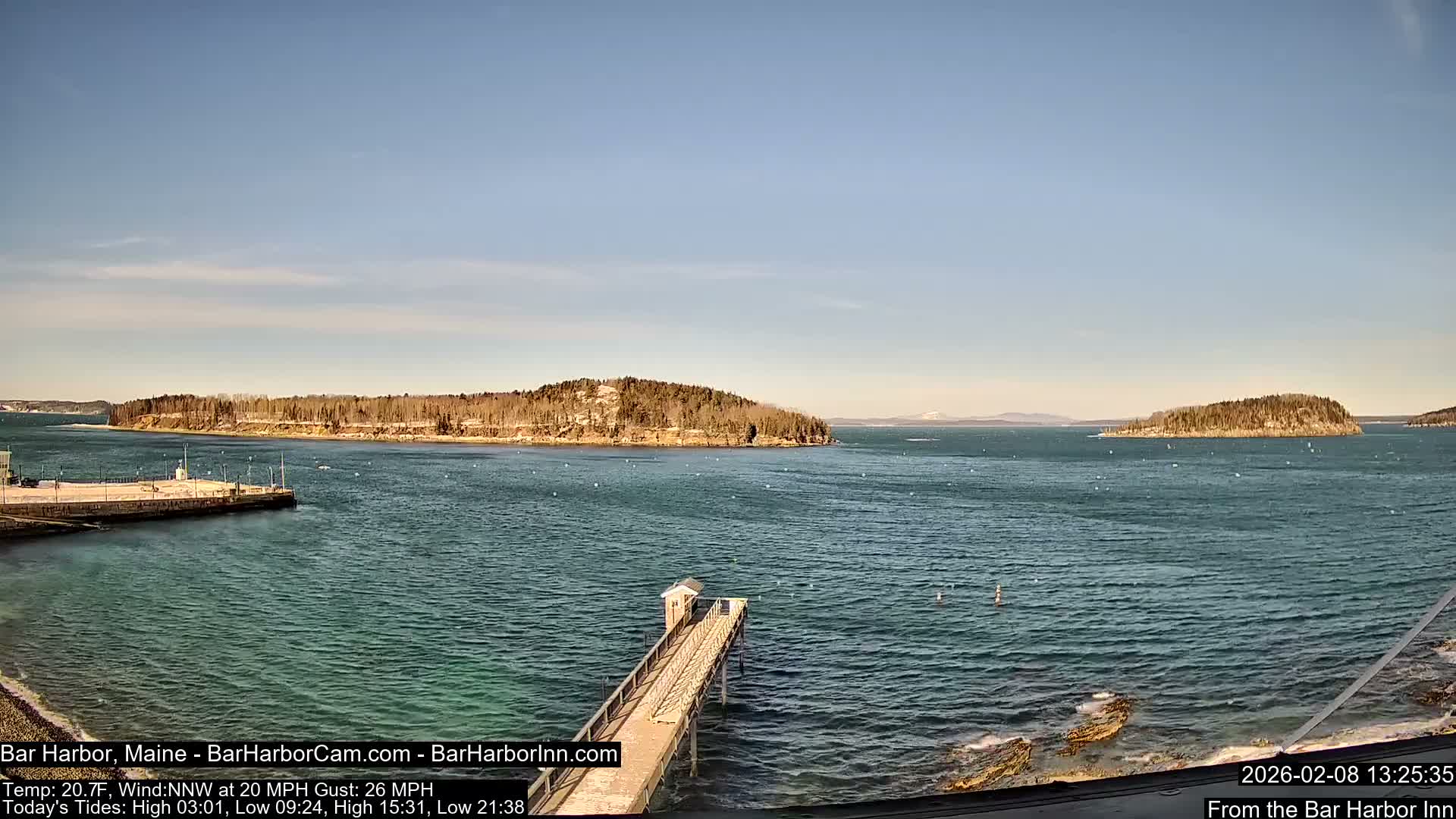 Bar Harbor North View Live Cam - Maine, USA