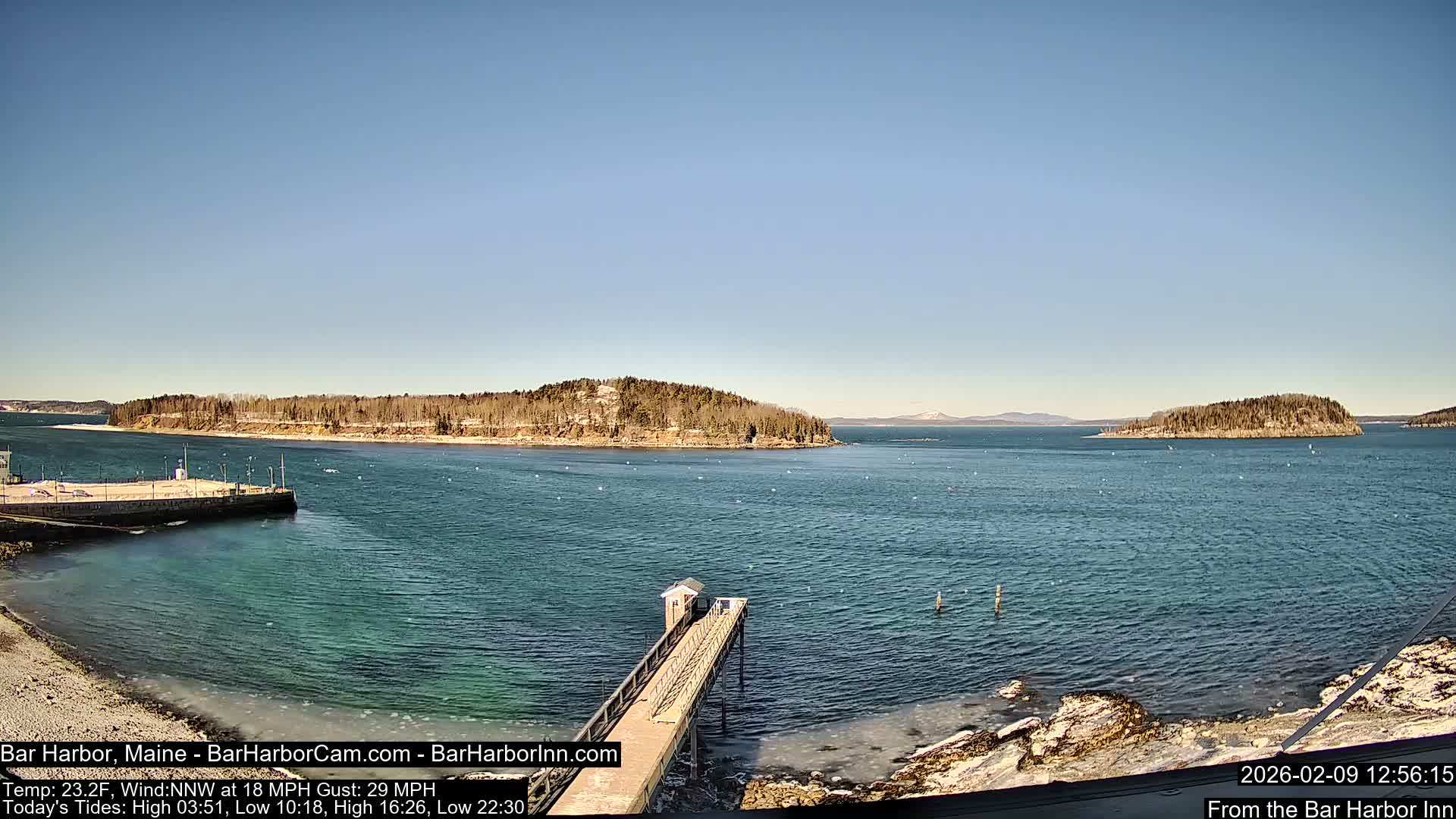 Bar Harbor North View Live Cam - Maine, USA