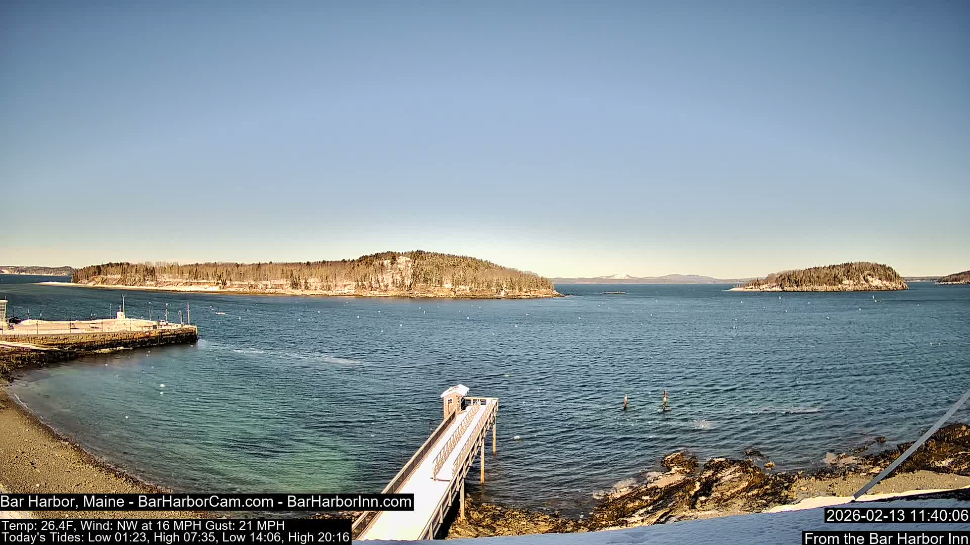 Bar Harbor North View Live Cam - Maine, USA