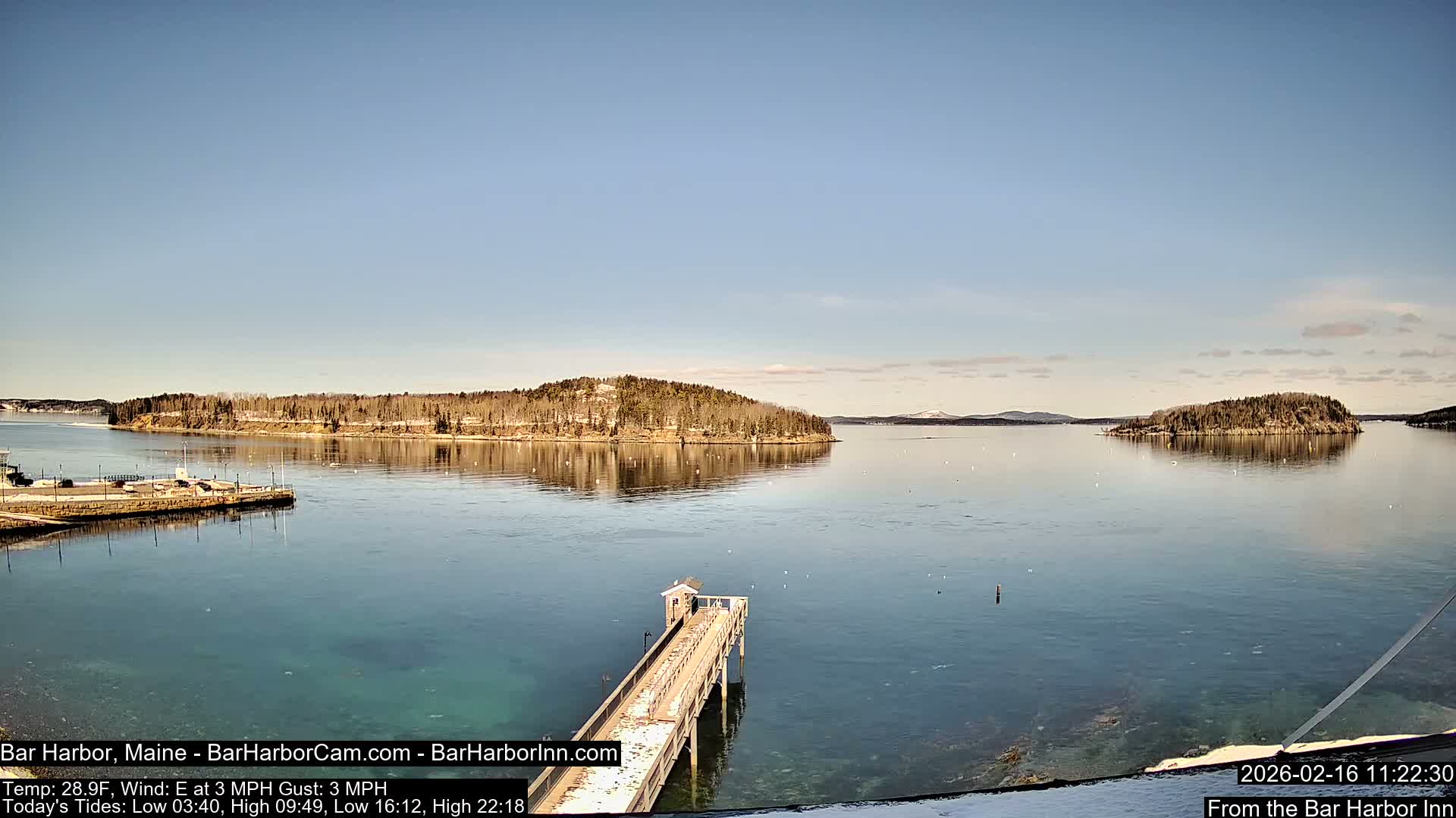 Bar Harbor North View Live Cam - Maine, USA