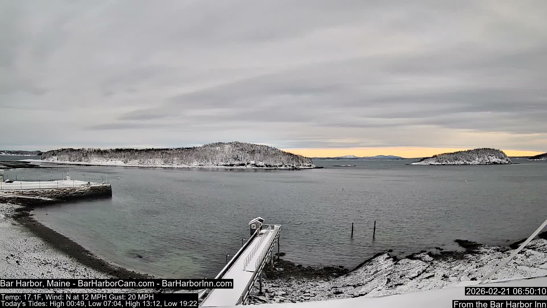 Bar Harbor North View Live Cam - Maine, USA