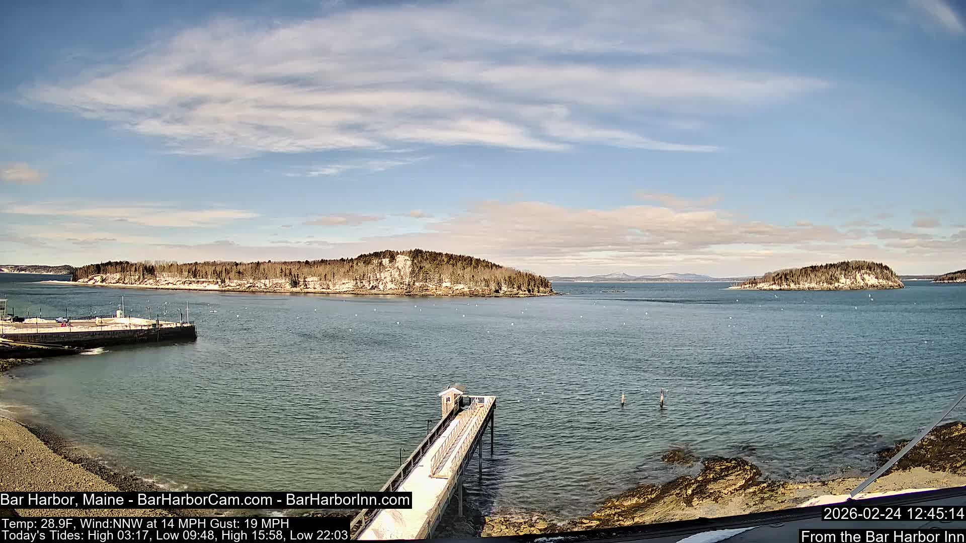 Bar Harbor North View Live Cam - Maine, USA
