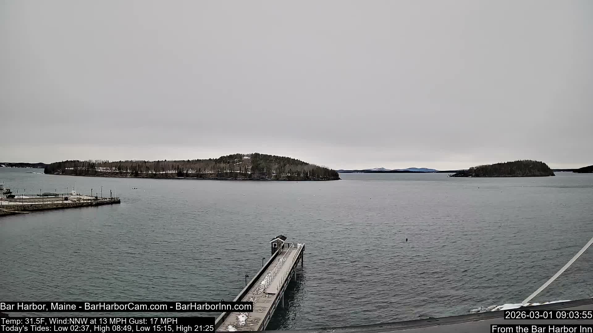 Bar Harbor North View Live Cam - Maine, USA