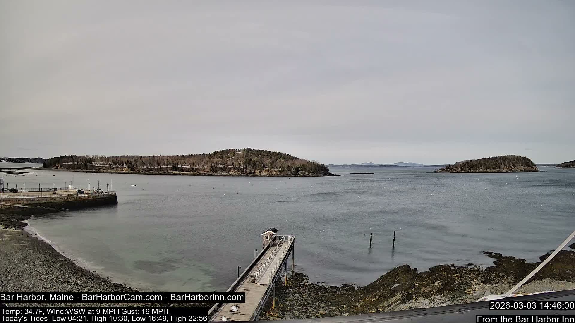 Bar Harbor North View Live Cam - Maine, USA