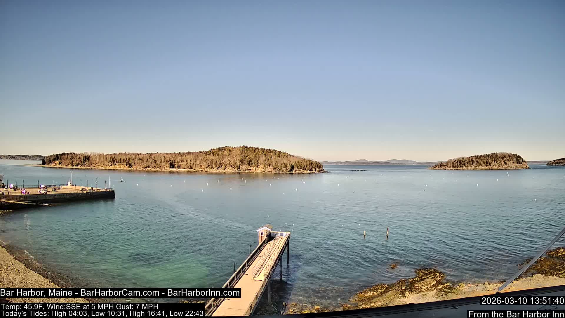 Bar Harbor North View Live Cam - Maine, USA