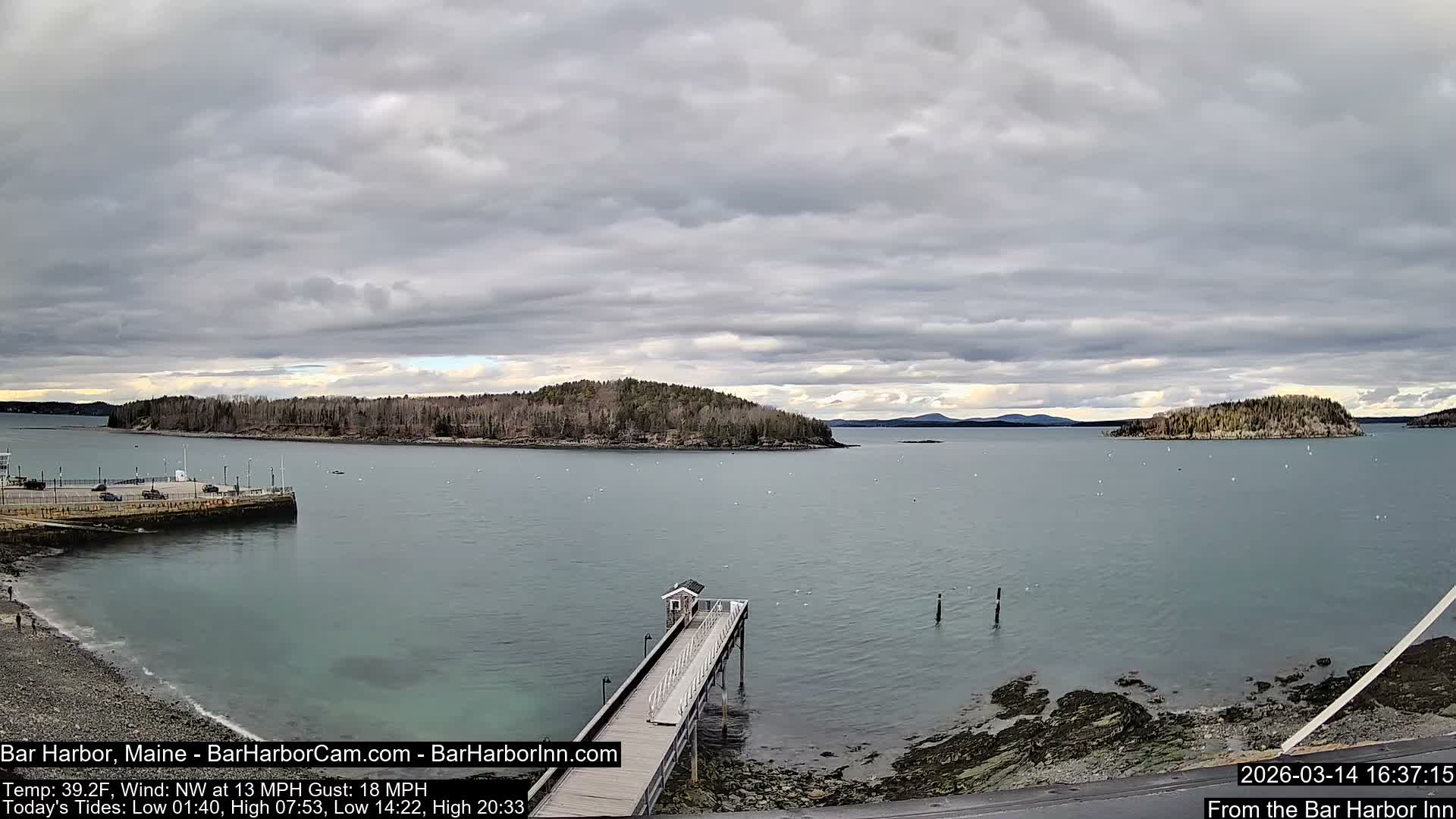 Bar Harbor North View Live Cam - Maine, USA